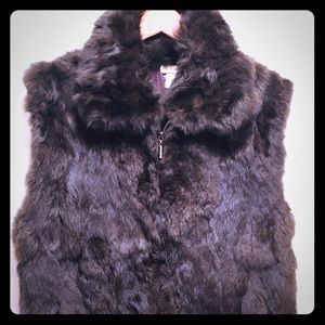 SOLD: Lord & Taylor 100% Rabbit Fur Vest Size L/XL